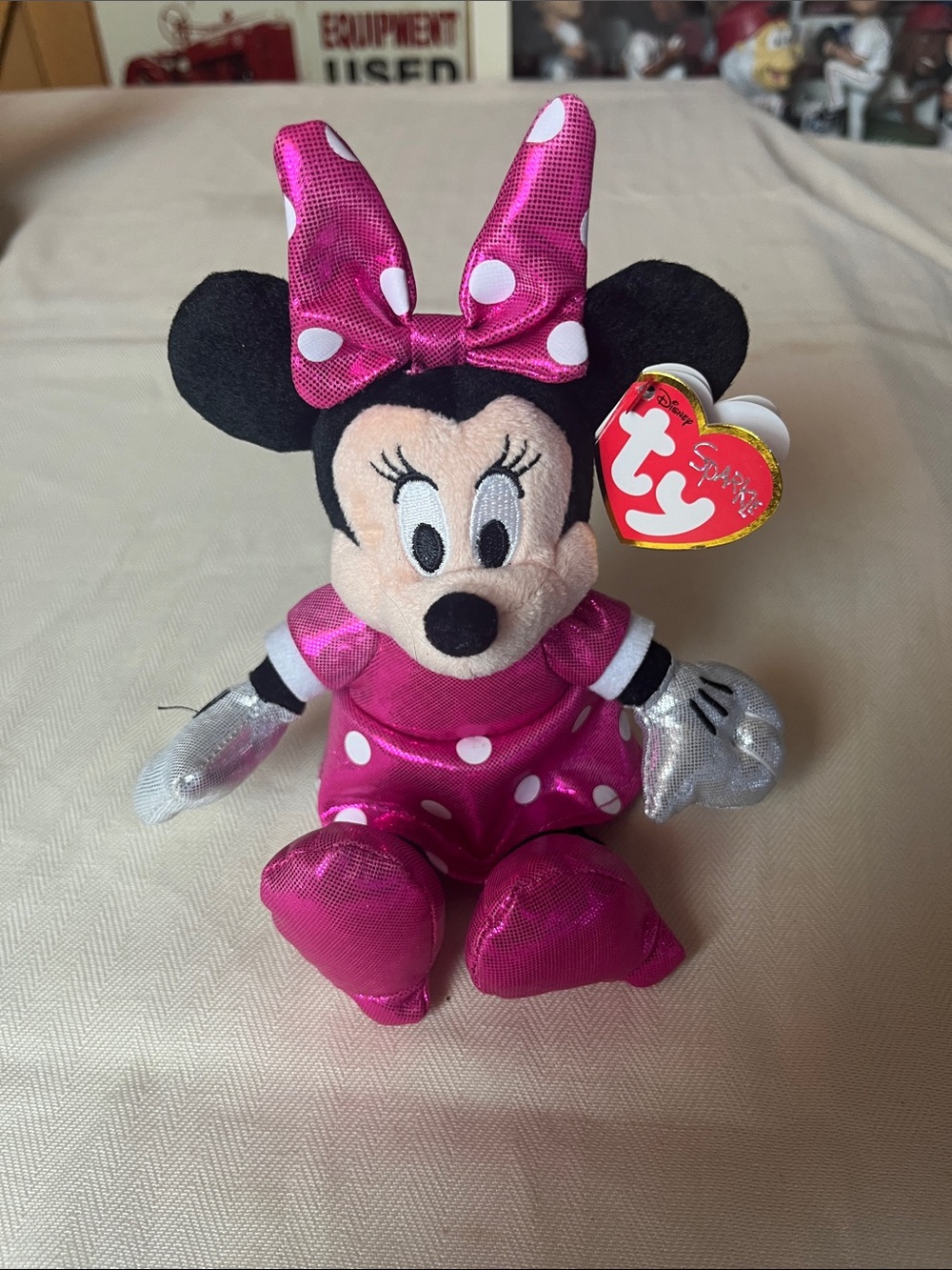 Ty Beanie Baby - Disney Sparkle Minnie Mouse (Pink Dress) (8 Inch) Stuffed Plush